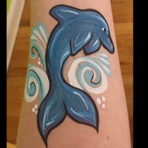 face painting dolphin