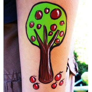 How to Face Paint an Apple Tree Facepaint