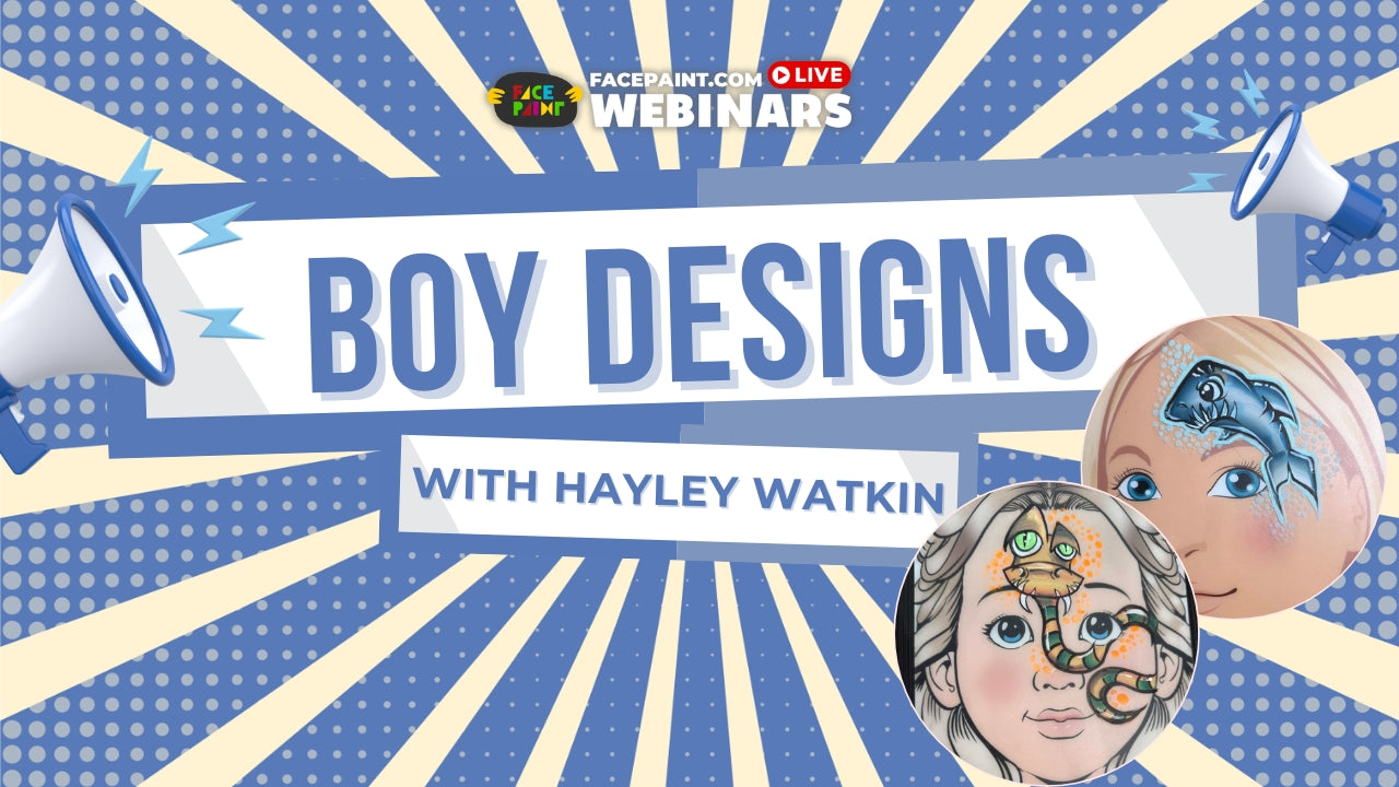 Fun Boy Face Painting Designs: Snake Monster, Dragon & Shark with Hayley Watkin