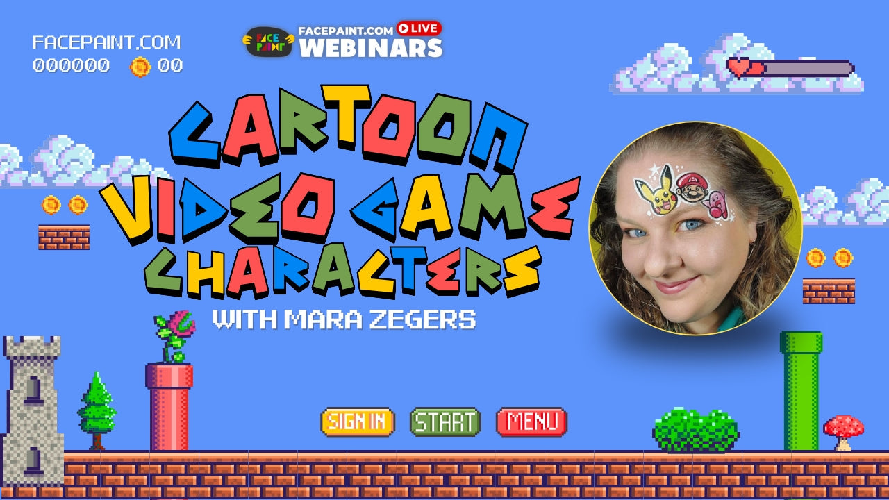 Cartoon and Video Game Character Face Painting with Mara Zegers