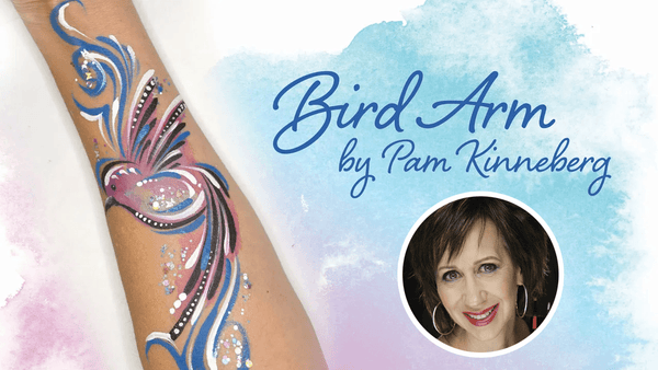 Bling Mermaid Tail Face Paint Design by Pam Kinneberg 