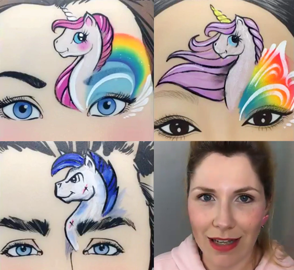 easy unicorn face paint
