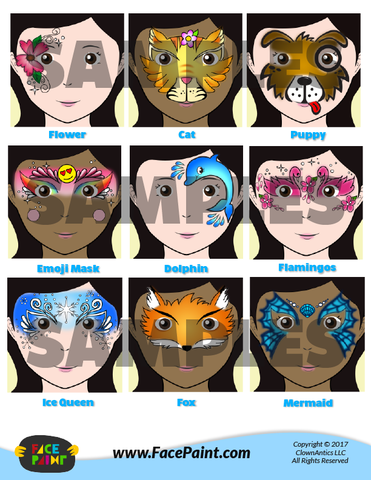 animal face painting designs
