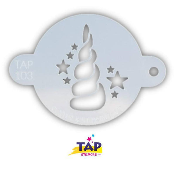 tap-face-painting-stencil-unicorn-horn-with-stars-103-facepaint-facepaint-com for Free Printable Face Painting Stencils TAP Face Painting Stencil - Unicorn Horn With Stars (103) | Facepaint - Facepaint.com for Free Printable Face Painting Stencils