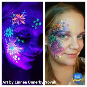 glow face paint designs