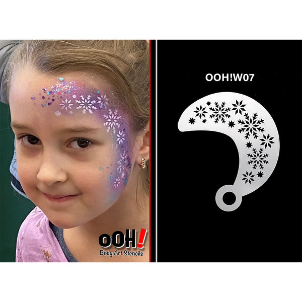 Christmas Surprises For Kids! Elsa Snowflake Stencil Face Painting Kit – Transform Into A Princess In - Foto 6