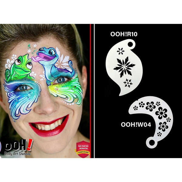 R04 3-D Star Storm Ooh! Face Painting Stencil — www.