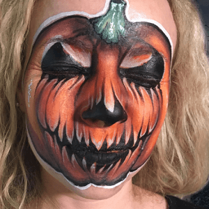 scary jack o lantern face paint