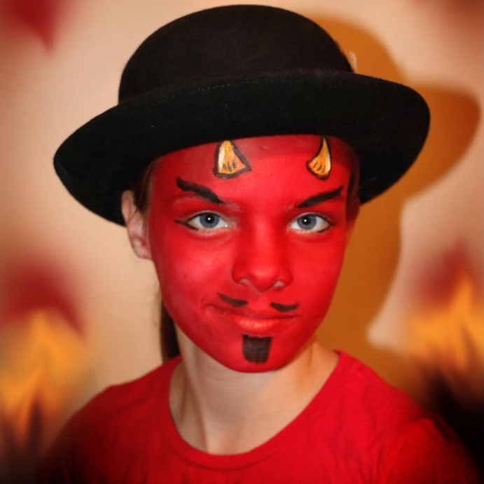 devil face painting