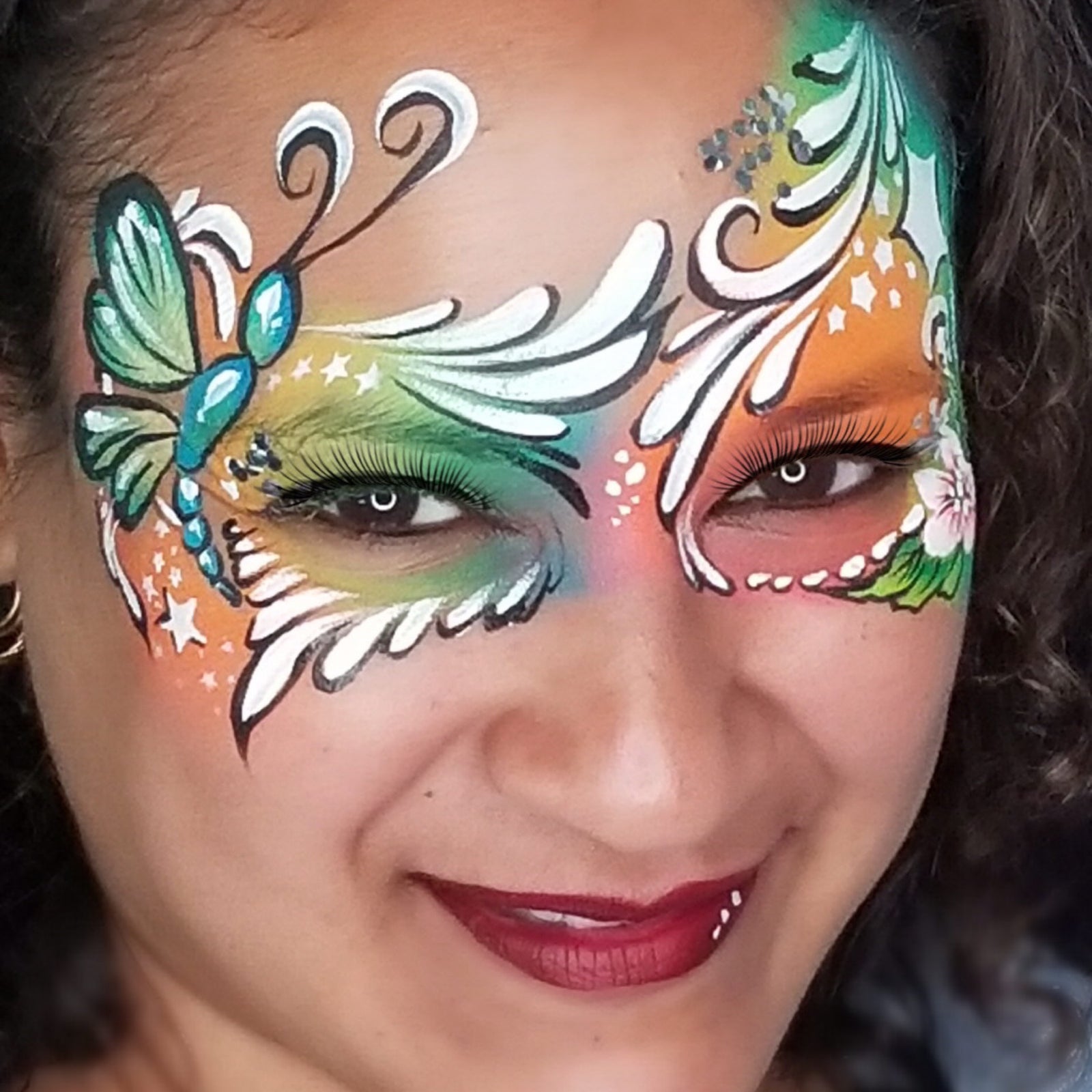 dragonfly face painting