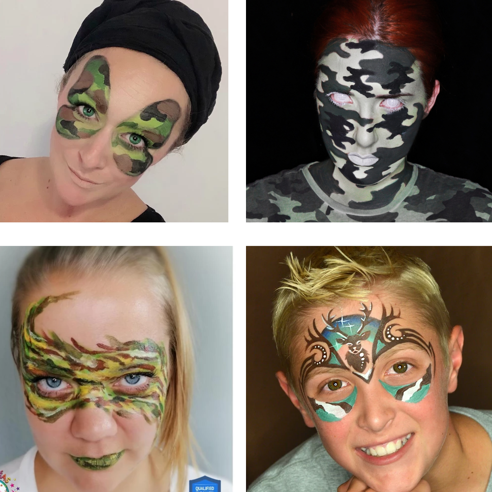 How to Apply Camo Face Paint - Ghost Face 