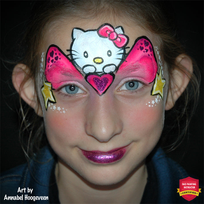 Butterfly Camouflage Face Paint Design by Marina 