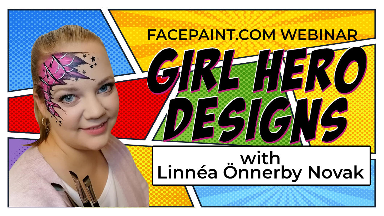 Girl Superhero Face Painting Tutorial with Linnéa Önnerby Novak