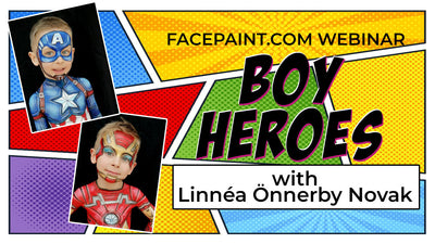 Superhero Face Painting for Boys with Linnéa Önnerby Novak Webinar