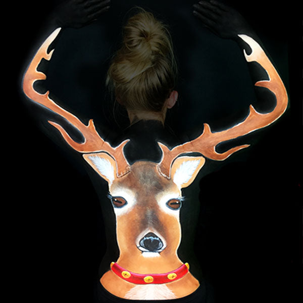 Reindeer Body Paint Illusion Video by Bengal Queen - Facepaint.com