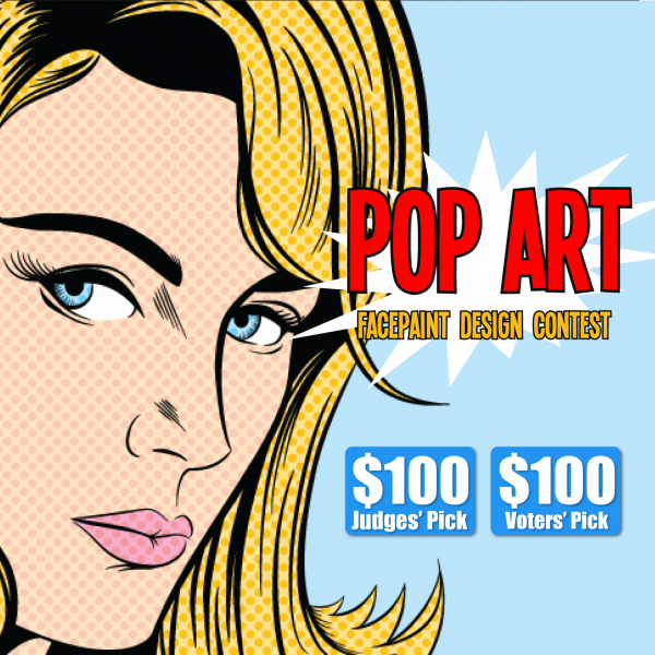 Contest Pop Art Face Paint Design Contest Win 100 Facepaint Com   Wishpond FPContest Photo 082016 PopArt Blog 600x 