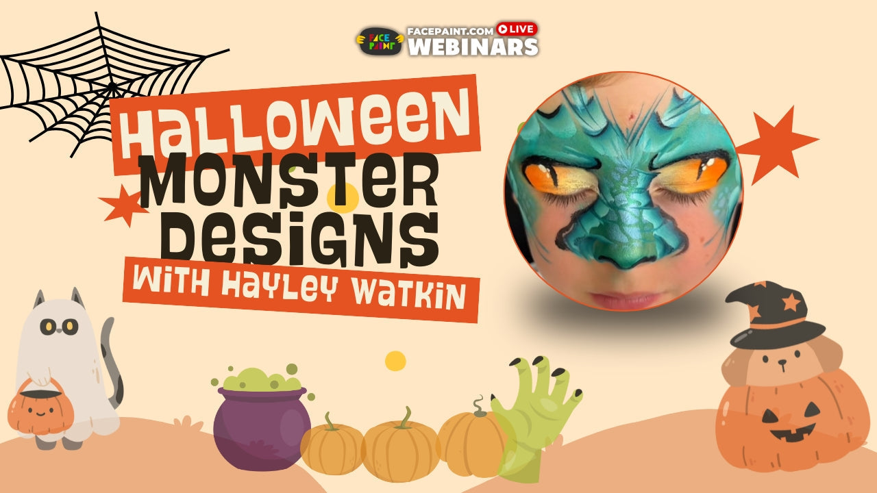 Halloween Monster Face Painting Designs with Hayley Watkin Webinar