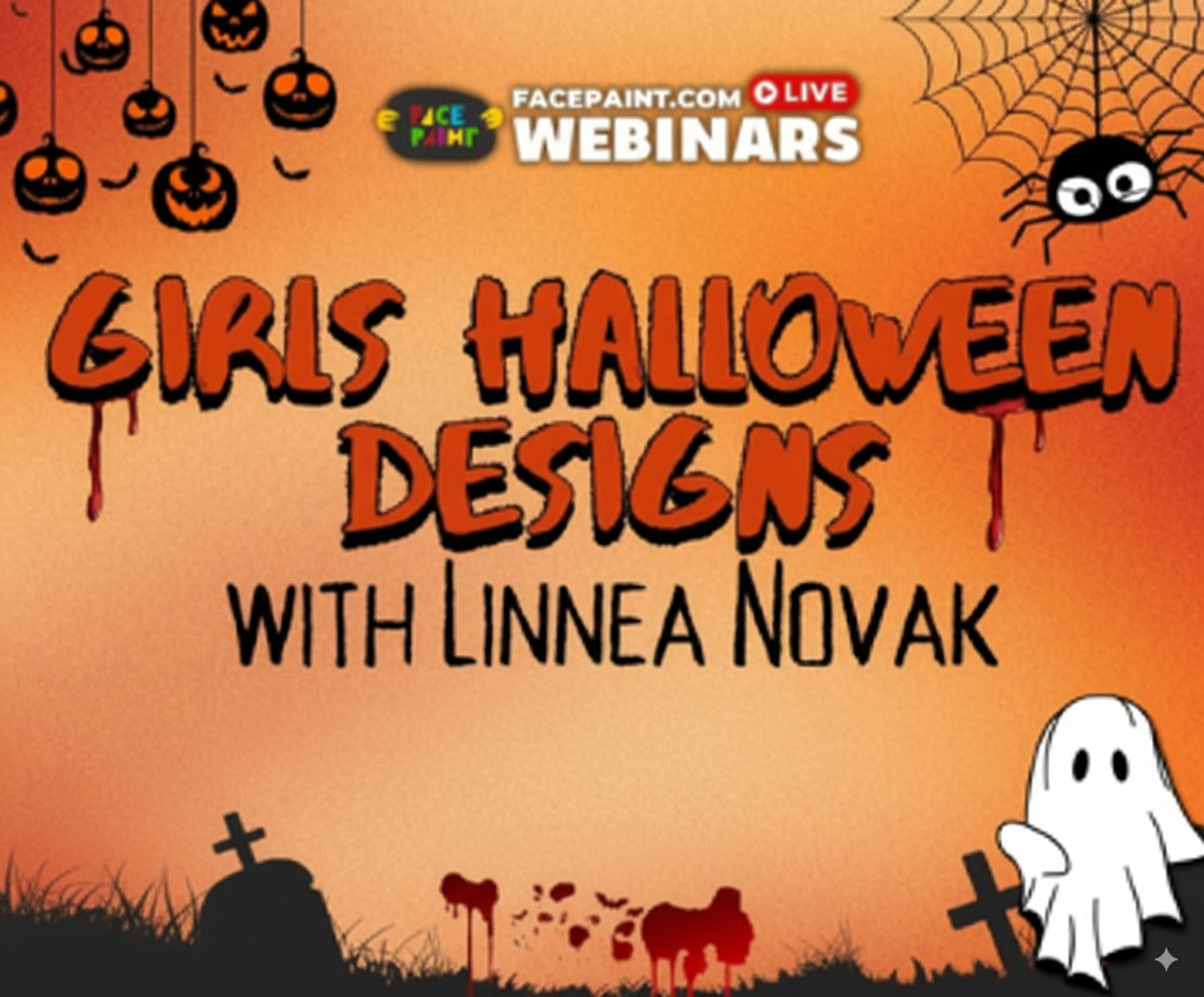 Girls Halloween Face Painting Designs with Linnea Onnerby Novak Webinar