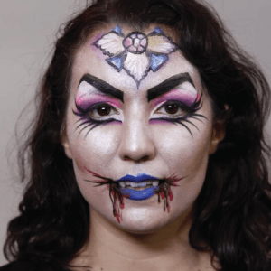 White Tiger Face Paint Design by Athena Zhe 