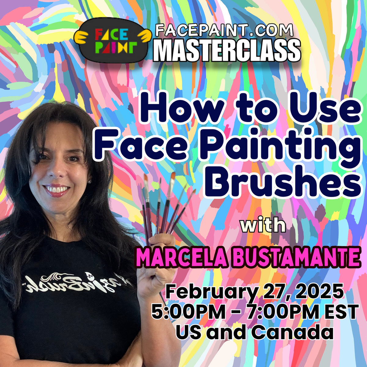 Marcela Bustamante (How to Use Face Painting Brushes) Masterclass