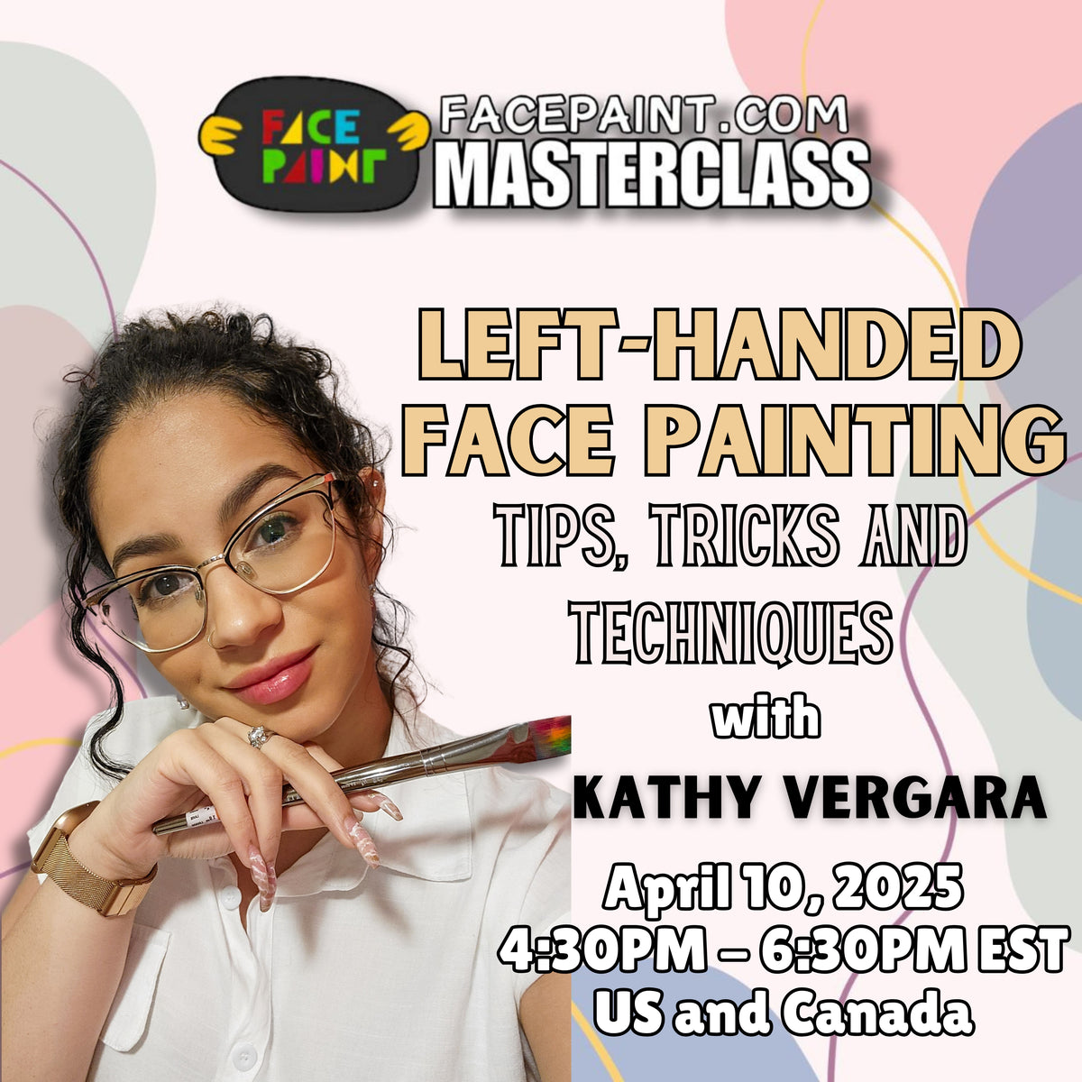 Kathy Vergara (Left-Handed Face Painting - Tips, Tricks and Techniques) Masterclass