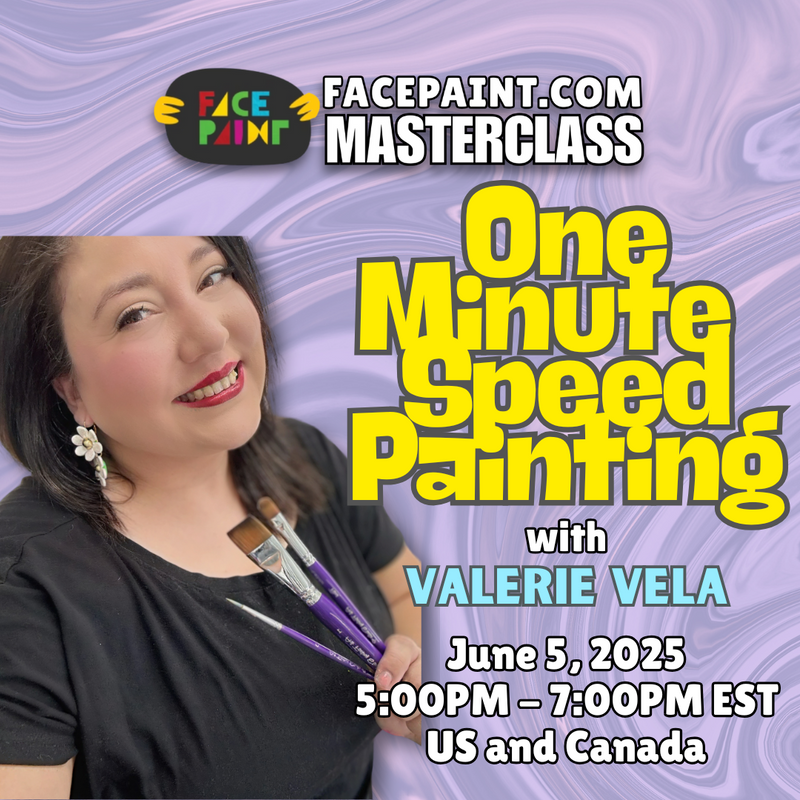 Valerie Vela (One Minute Speed Painting) Masterclass - Facepaint.com