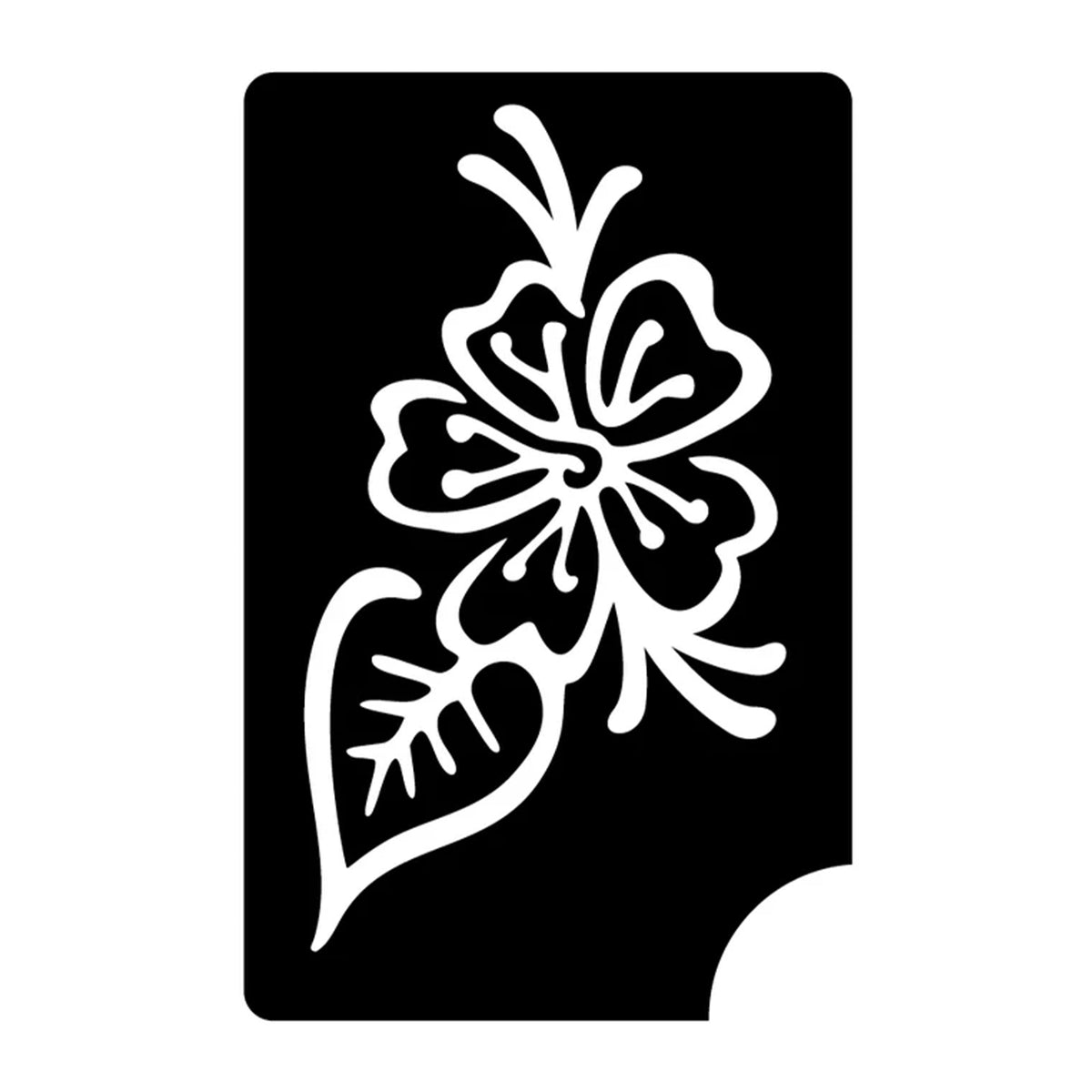 Art Factory Glitter Tattoo Stencil - Henna Flower 100 (5/PK)