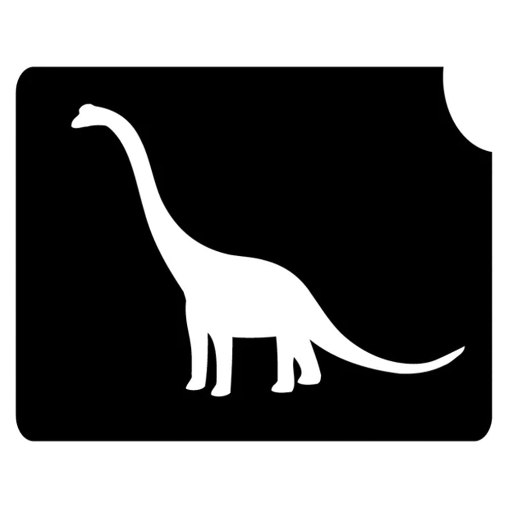 Art Factory Glitter Tattoo Stencil - Brachiosaur Dinosaur 133 (5/PK)