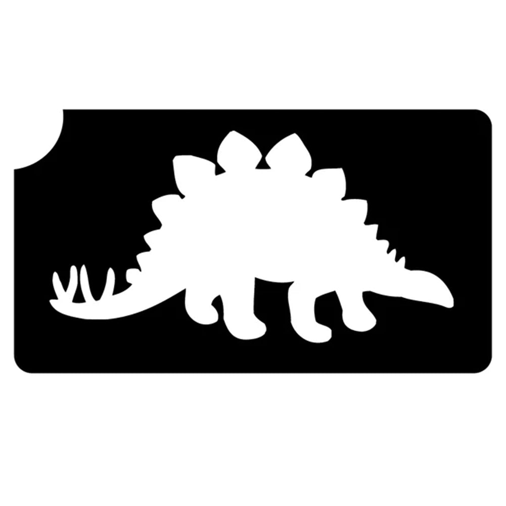 Art Factory Glitter Tattoo Stencil - Stegosaurus Dinosaur 136 (5/PK)