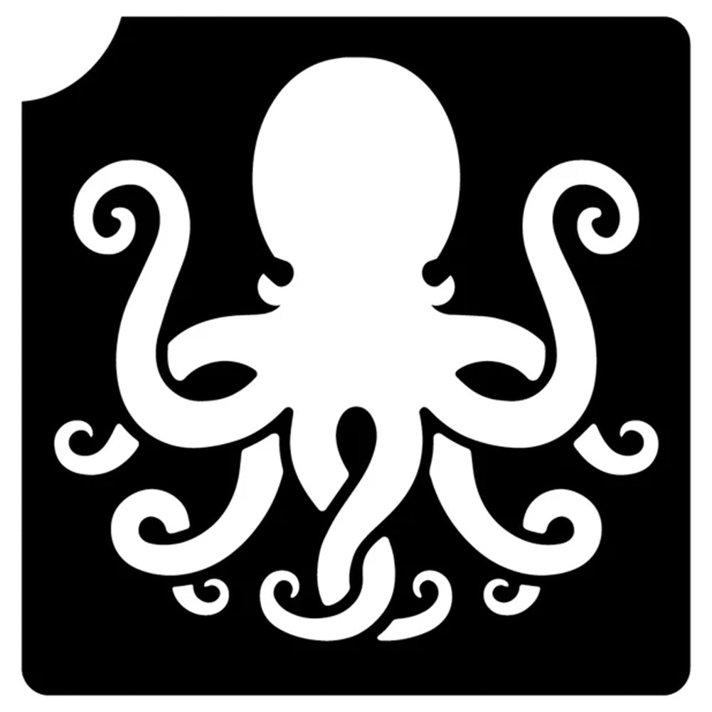 Art Factory Glitter Tattoo Stencil - Octopus 221 (5/PK)