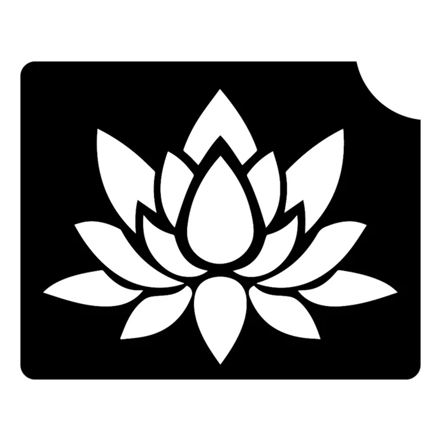 Art Factory Glitter Tattoo Stencil - Lotus Flower 305 (5/PK)