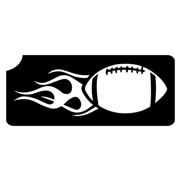 Art Factory Glitter Tattoo Stencil - Football with Flames 483 (5/PK) |