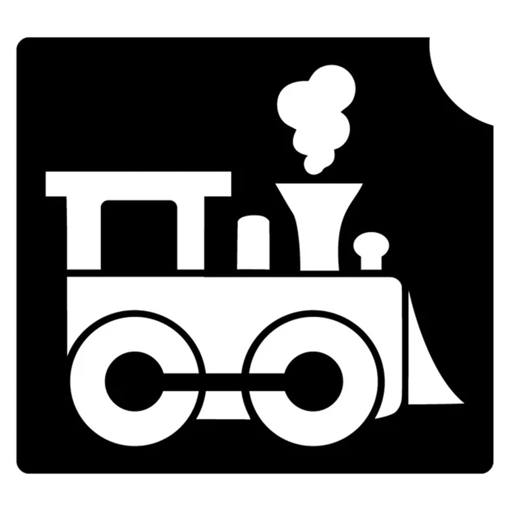 Art Factory Glitter Tattoo Stencil - Train 772 (5/PK)