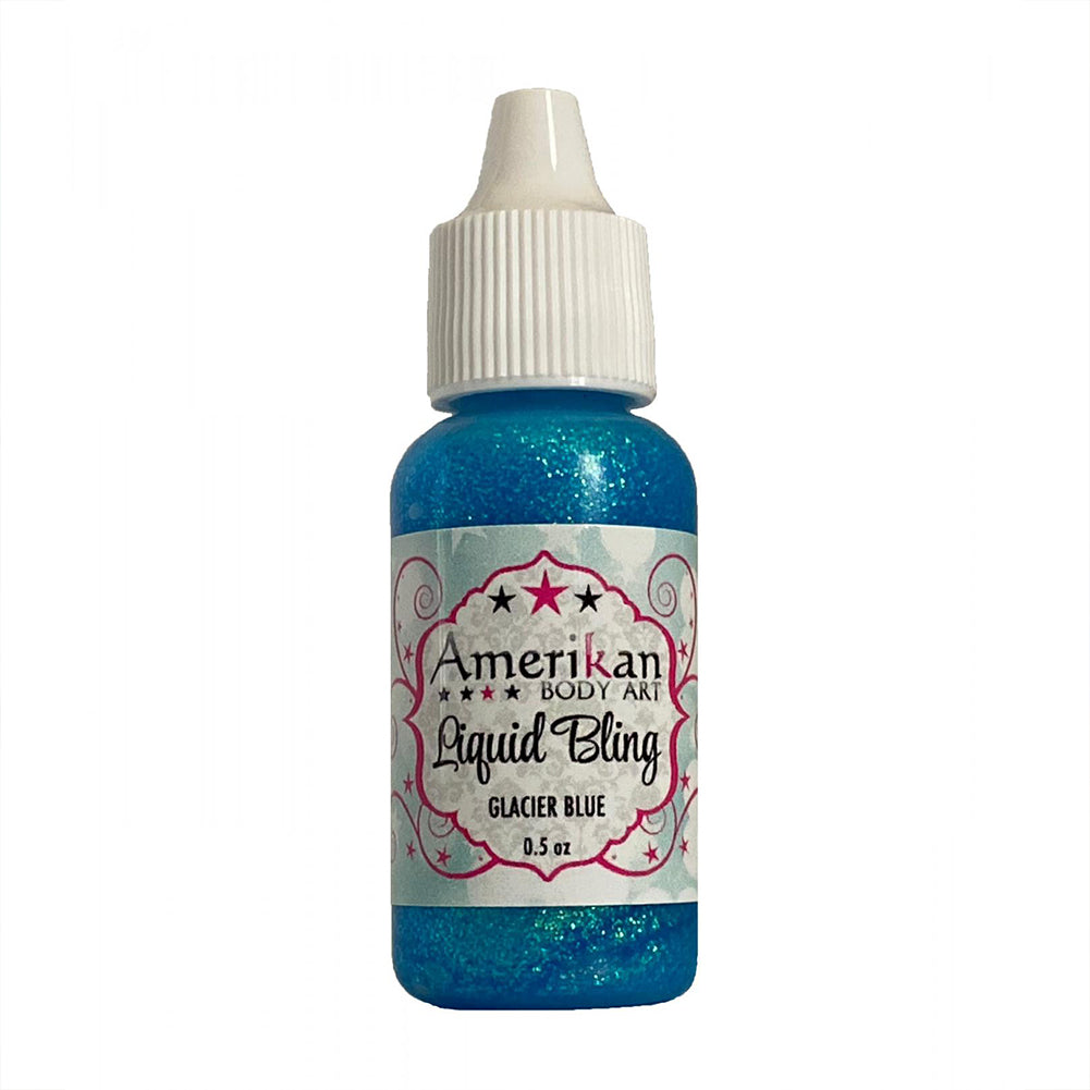 Amerikan Body Art Liquid Bling Glitter - Glacier Blue (0.5 oz)