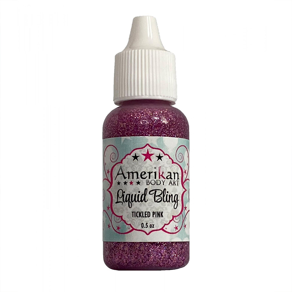 Amerikan Body Art Liquid Bling Glitter - Tickled Pink (0.5 oz)