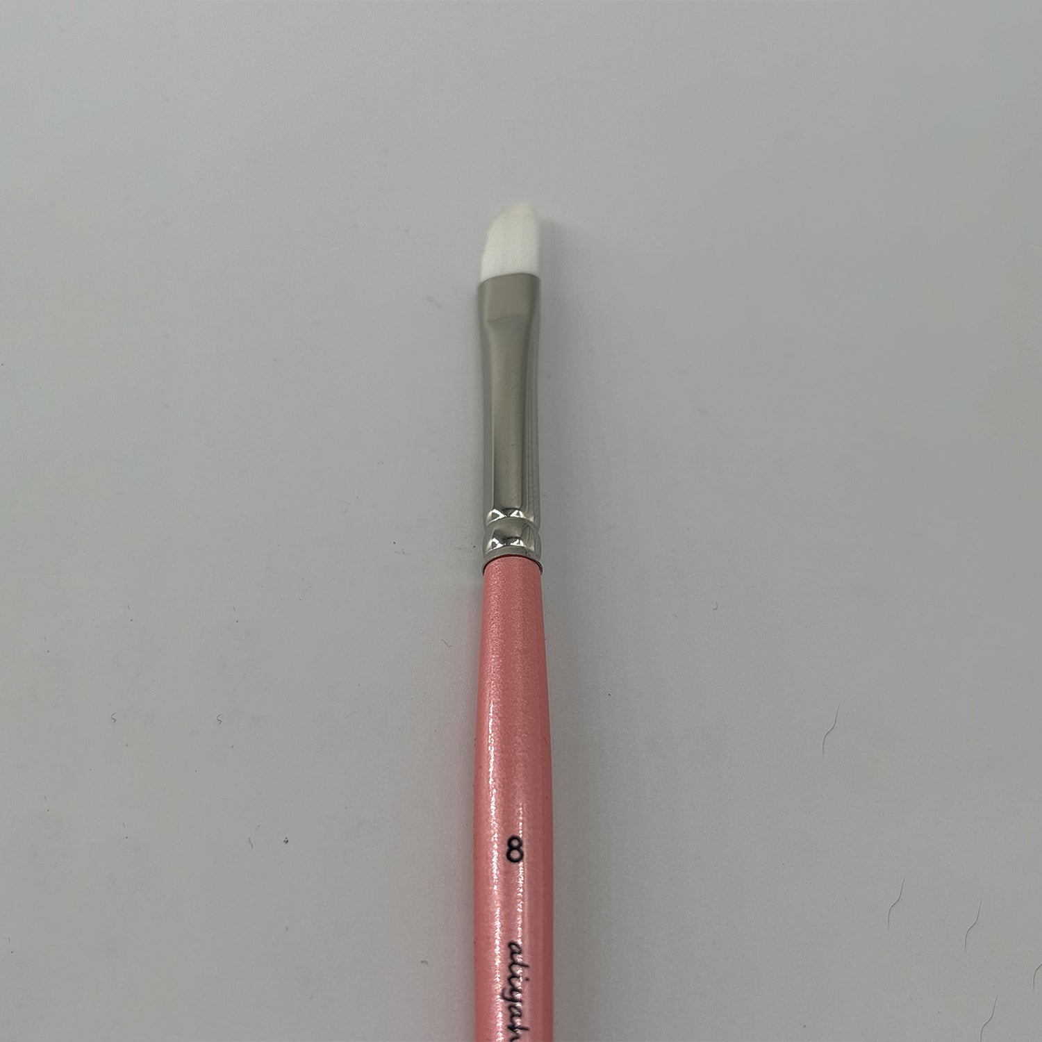 Aliyah Brush - White Taklon Curved Flat 8