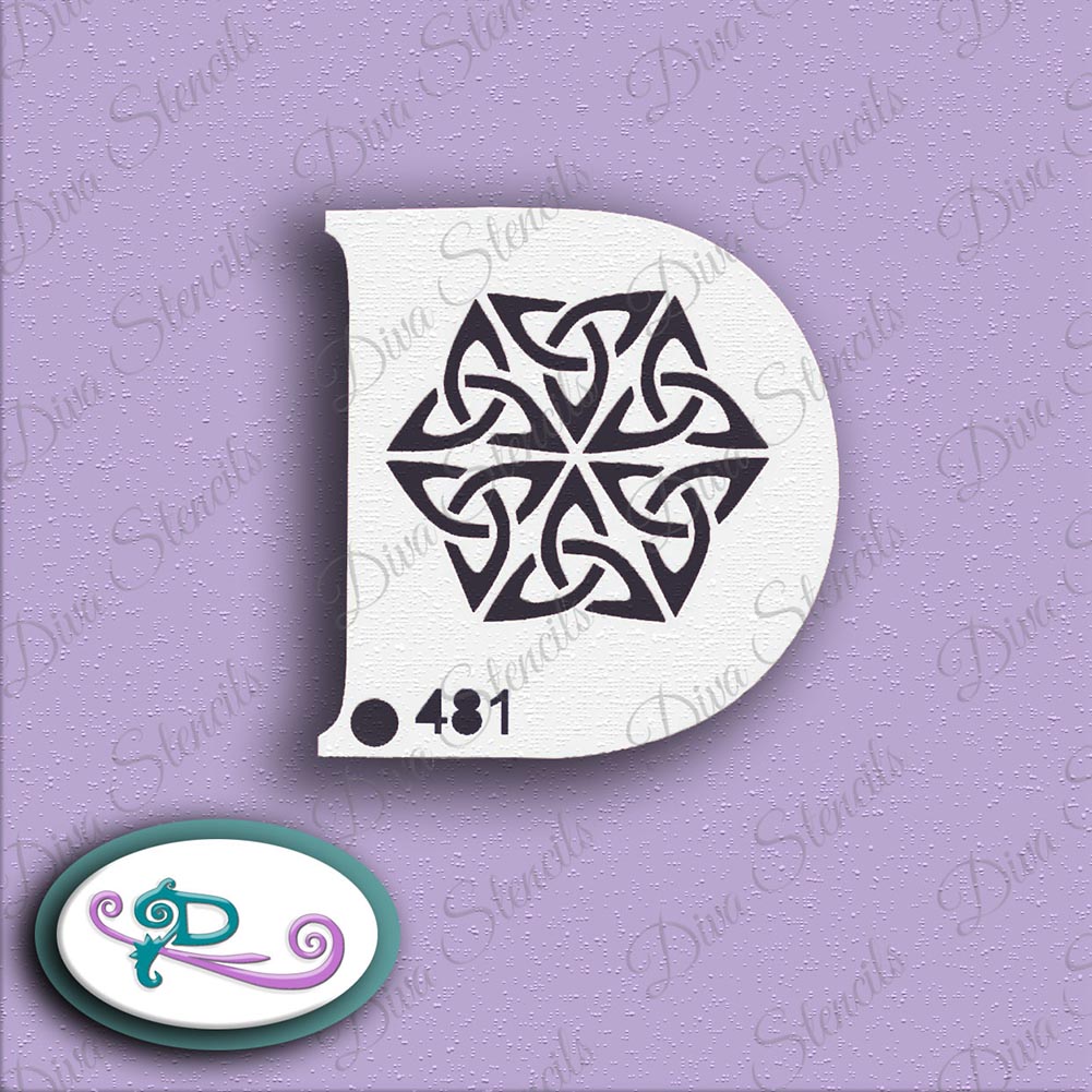 Diva Face Painting Stencil - Demi Shamrock 1