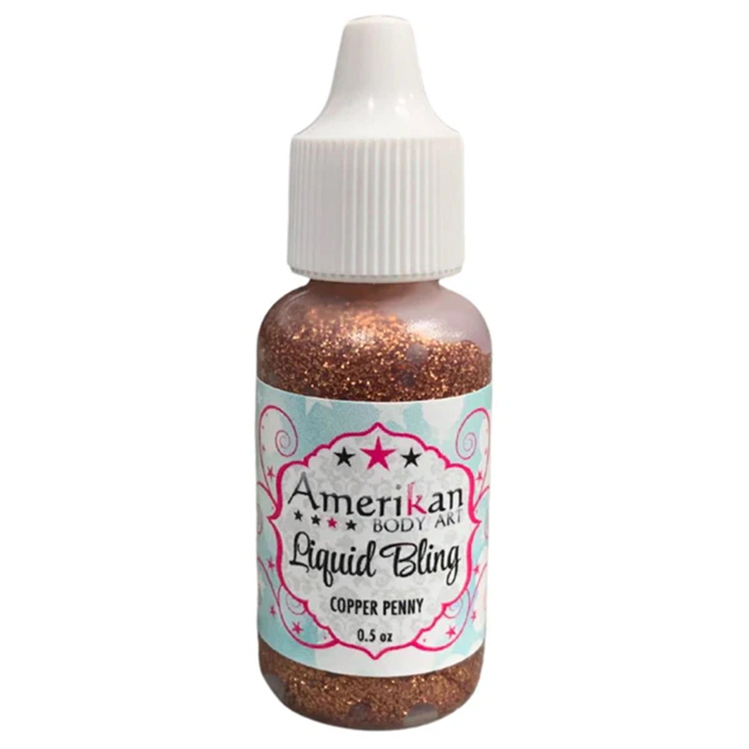 Amerikan Body Art Liquid Bling Glitter - Copper Penny (0.5 oz)