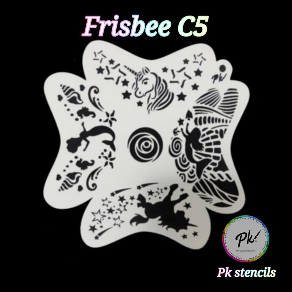 PK Frisbee Stencil - Mermaids and Unicorns - C5