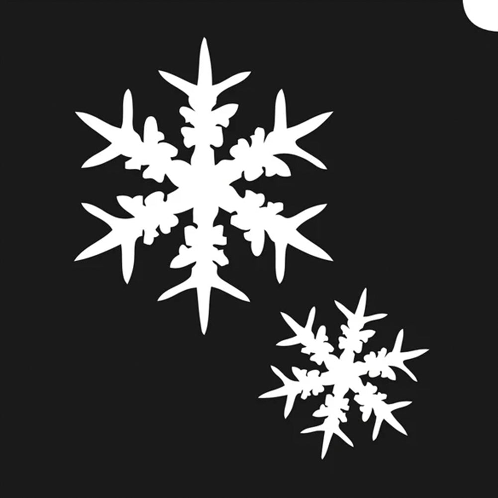 GBA Glimmer Tattoo Stencil - Twin Snowflakes (5/pack)