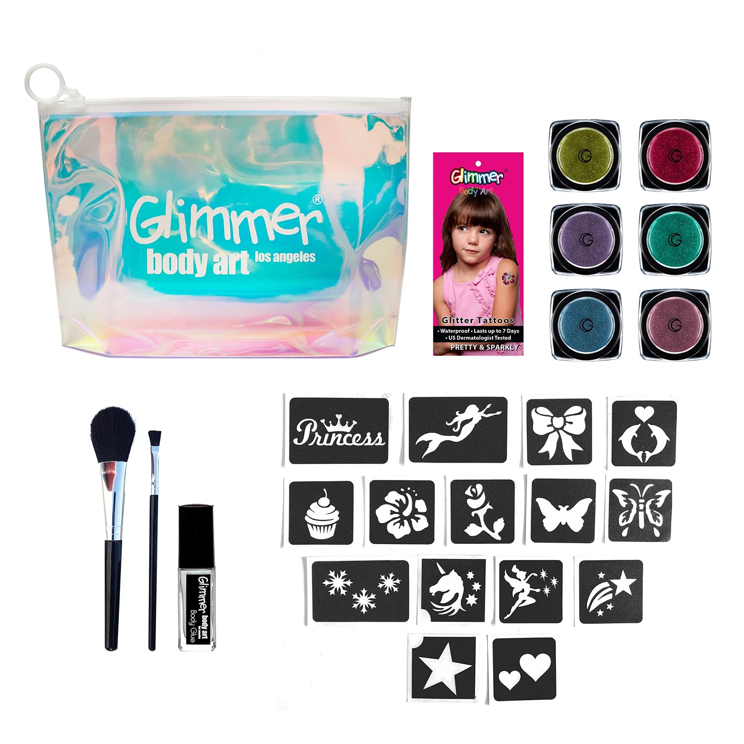 Glimmer Body Art Glimmer To Go Kit - Pretty and Sparkly