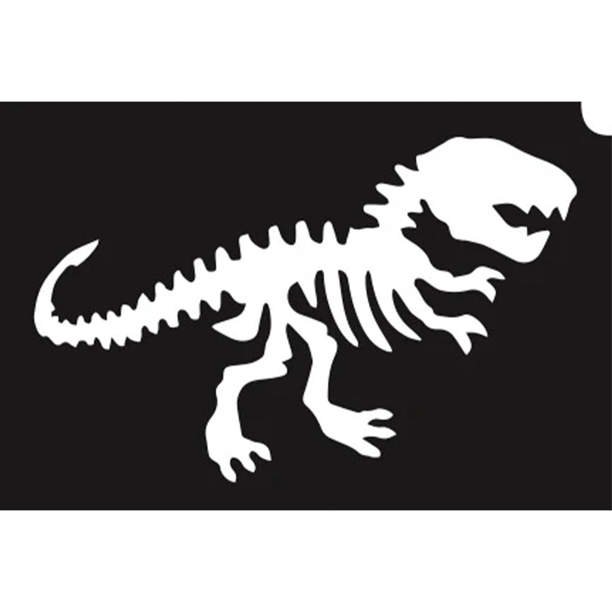 Glimmer Body Art Glitter Tattoo Stencils - T-Rex Bones (5/pack)