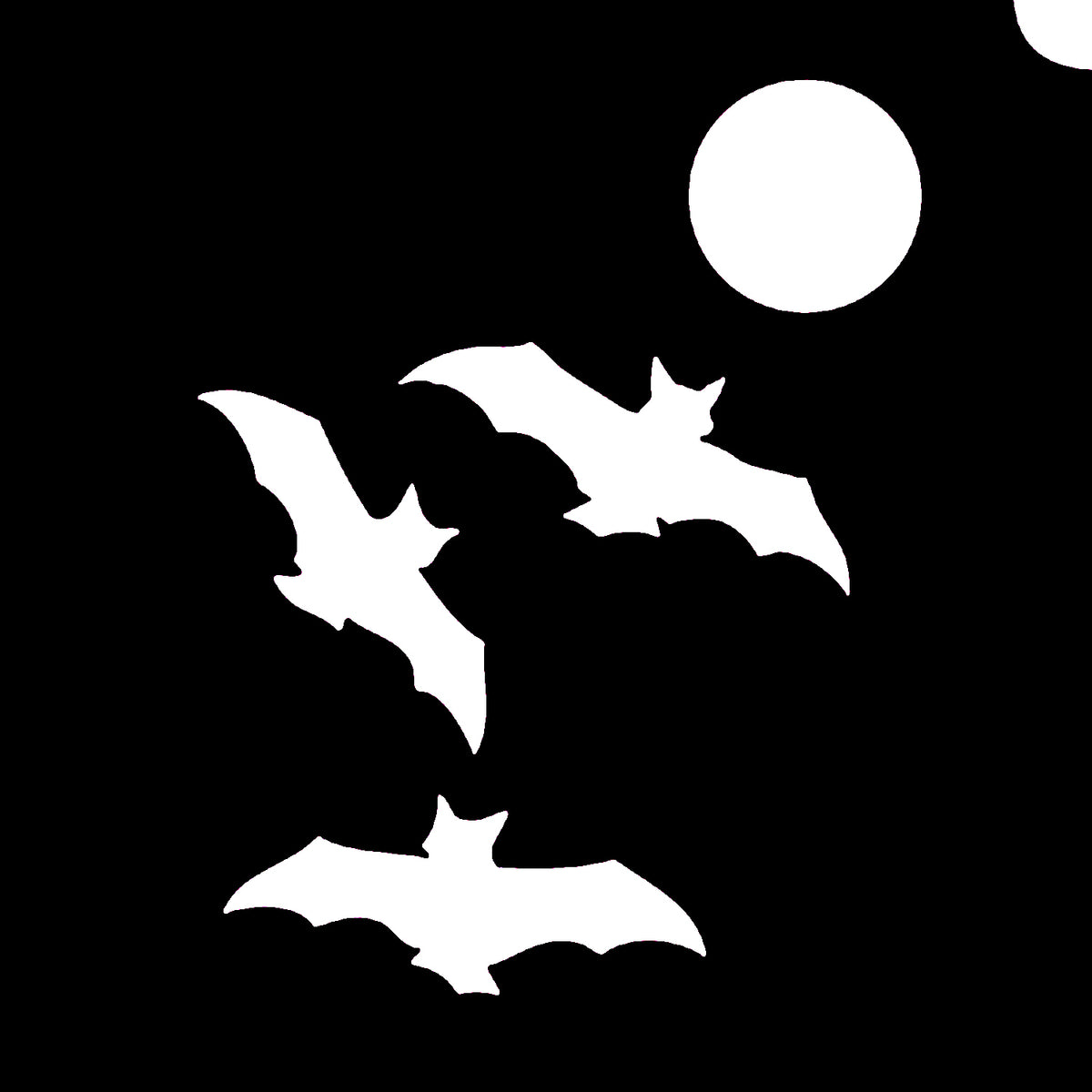 Glimmer Body Art Glitter Tattoo Stencil - Night Bats (5/pack)