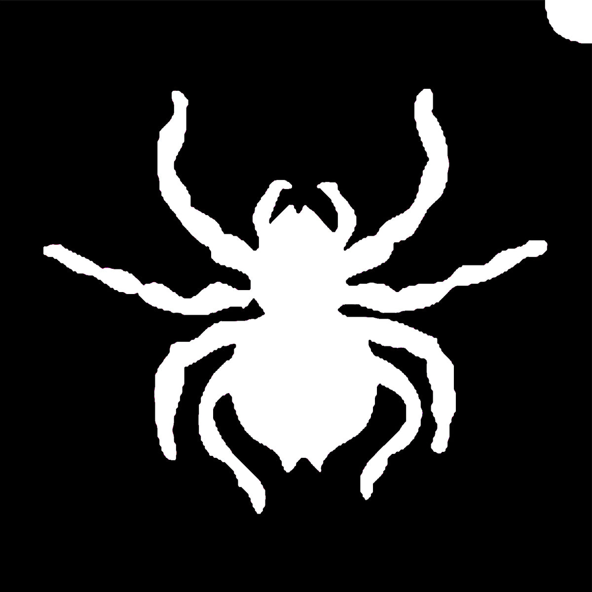 Glimmer Body Art Glitter Tattoo Stencil - Spider (5/pack)