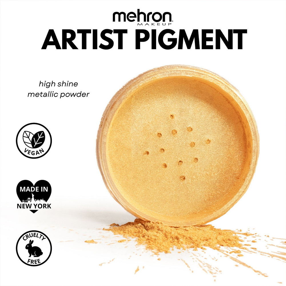 Mehron Artist Pigment - Metallic White Gold