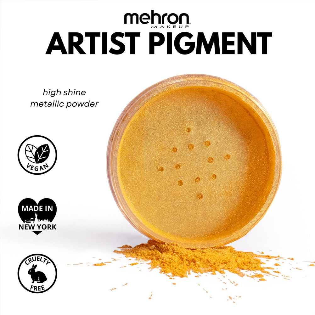 Mehron Artist Pigment - Metallic Yellow Gold