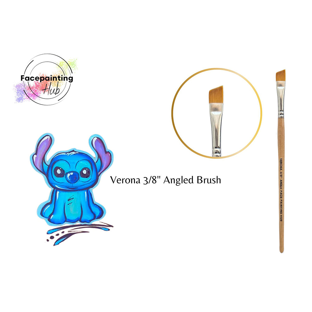 Facepainting Hub Verona Angle Brush (3/8&quot;)