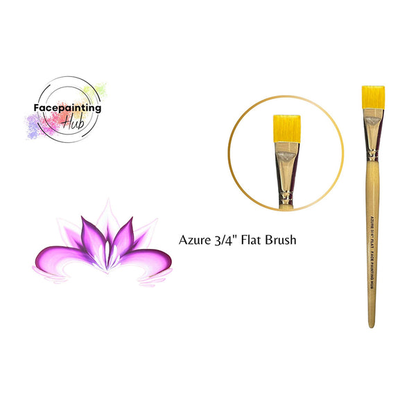 ing Hub - Azure Flat Brush (3/4") | Facepaint