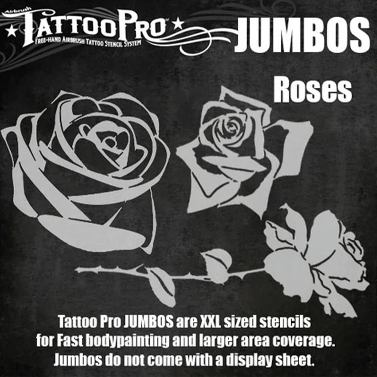 Tattoo Pro Stencils - Jumbo Roses