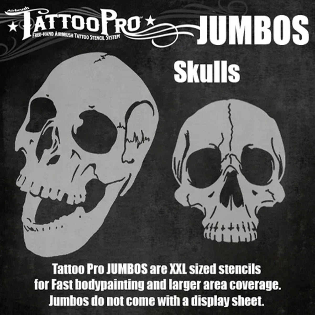 Tattoo Pro Stencils - Jumbo Skulls